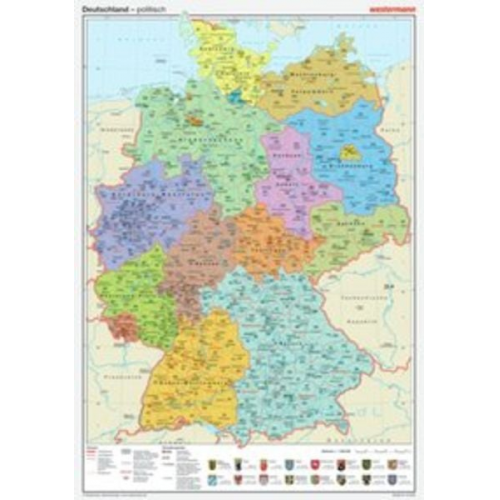 Posterkarten Geographie: Deutschland: politisch/Bundesländer