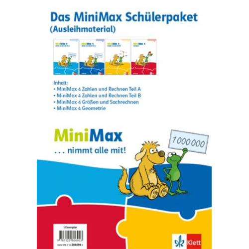 MiniMax 4.Paket für Lernende (4 Themenhefte: Zahlen und Rechnen A, Zahlen und Rechnen B, Größen und Sachrechnen, Geometrie) - Ausleihmaterial Klasse 4