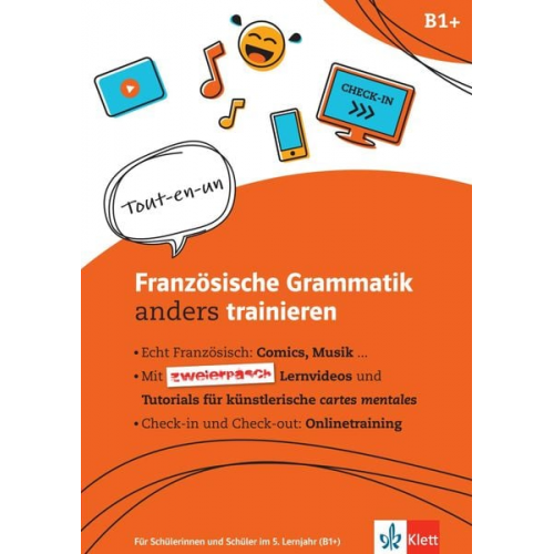 Französische Grammatik anders trainieren 5. Lernjahr. Trainingsheft inkl. Lernvideos und Online-Übungen für Smartphone, Tablet und PC