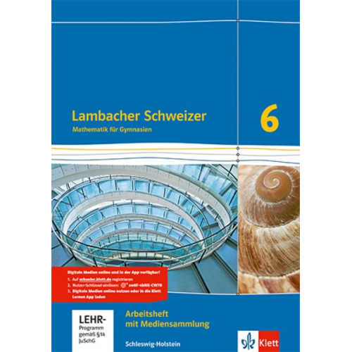 Lambacher Schweizer Mathematik 6. Ausgabe Schleswig-Holstein. Arbeitsheft plus Lösungsheft und Lernsoftware Klasse 6