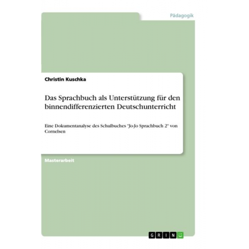 Christin Kuschka - Das Sprachbuch als Unterstützung für den binnendifferenzierten Deutschunterricht
