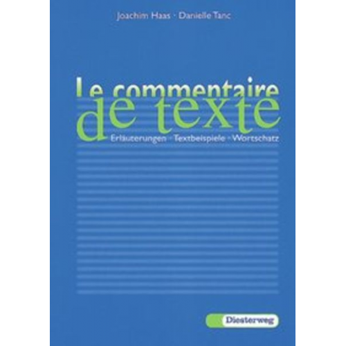 Joachim Haas Danielle Tanc - Haas, J: Commentaire de texte