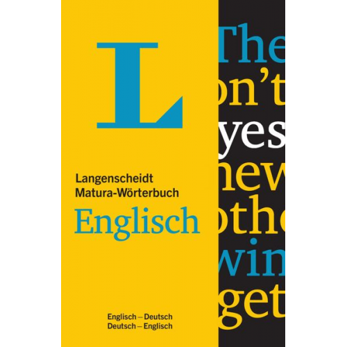 Langenscheidt Matura-Wörterbuch Englisch/ +App