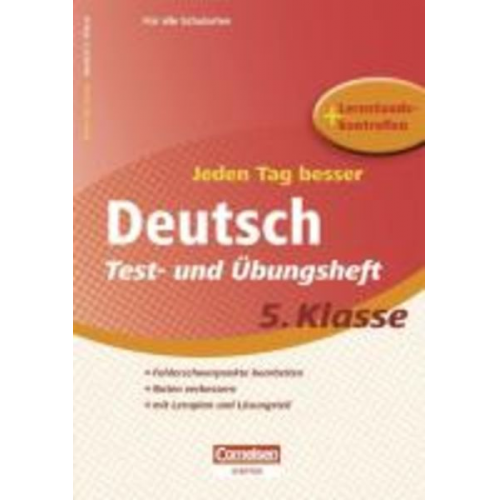 Diethard Lübke - Jeden Tag besser. Deutsch 5. Schuljahr. Übungsheft mit Lernplan und Lernstandskontrollen