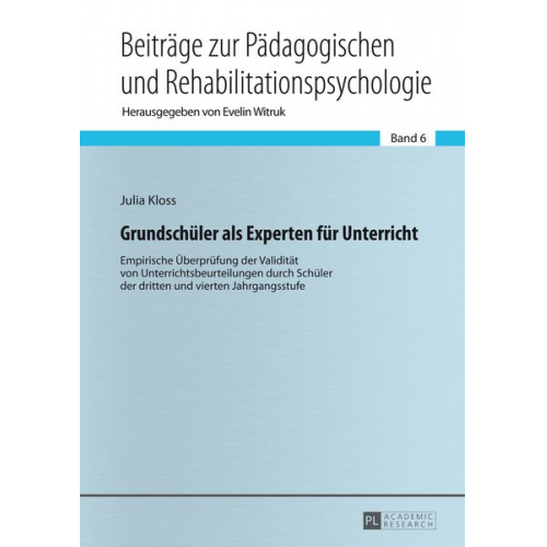 Julia Kloss - Grundschüler als Experten für Unterricht