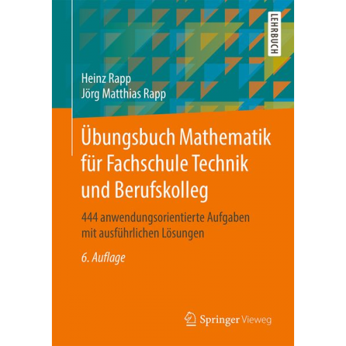 Heinz Rapp Jörg Matthias Rapp - Übungsbuch Mathematik für Fachschule Technik und Berufskolleg