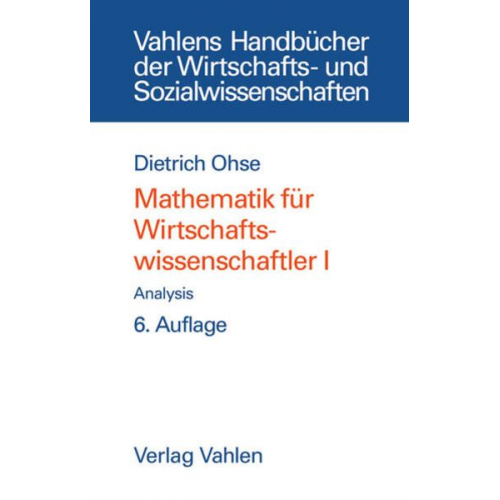 Dietrich Ohse - Ohse, D: Mathematik  für WiWi 1
