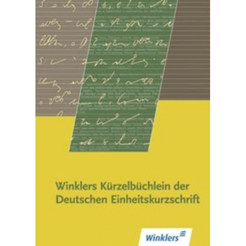 Winklers Kürzelbüchlein Dt Einheitskurzschrift