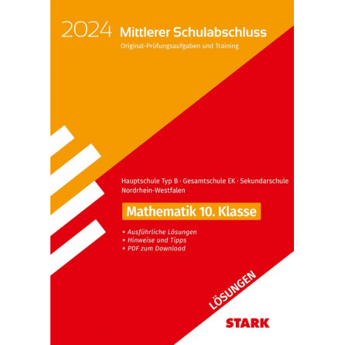 STARK Lösungen zu Original-Prüfungen und Training - Mittlerer Schulabschluss 2024 - Mathematik - Hauptschule Typ B/