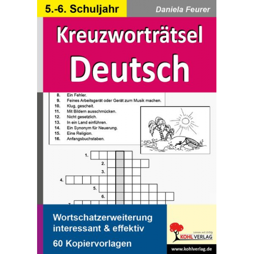 Daniela Feurer - Kreuzworträtsel Deutsch 5.-6. Schuljahr