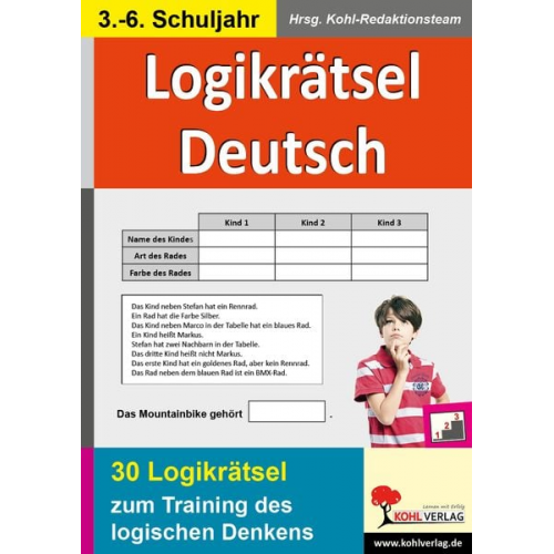 Kohl-Verlag - Logikrätsel Deutsch Pfiffige Logicals zum Training des logischen Denkens