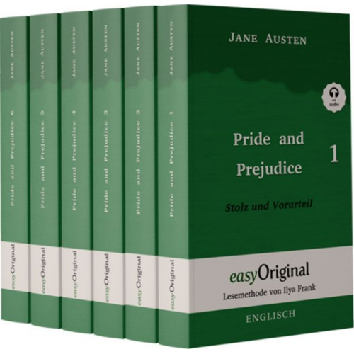 Jane Austen - Pride and Prejudice / Stolz und Vorurteil - 6 Teile Softcover - (Buch +MP3 Audio-CD) - Lesemethode von Ilya Frank - Zweisprachige Ausgabe Englisch-Deu