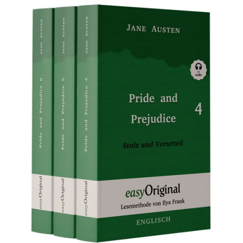 Jane Austen - Pride and Prejudice / Stolz und Vorurteil - Teile 4-6 Softcover (Buch + 3 MP3 Audio-CD) - Lesemethode von Ilya Frank - Zweisprachige Ausgabe Englisch-