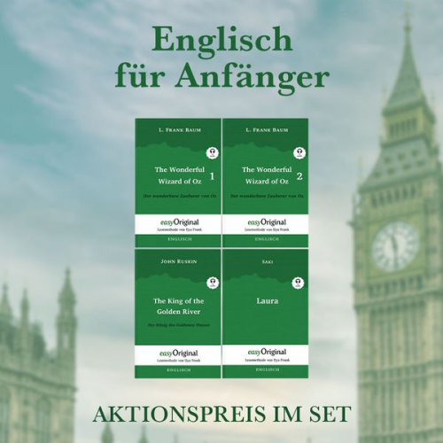 L. Frank Baum John Ruskin Hector Hugh Munro (Saki) - Englisch für Anfänger (Bücher + 4 MP3 Audio-CDs) - Lesemethode von Ilya Frank