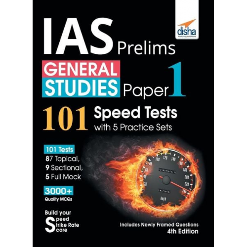 Disha Experts - IAS Prelims General Studies Paper 1 - 101 Speed Tests with 5 Practice Sets - 4th Edition