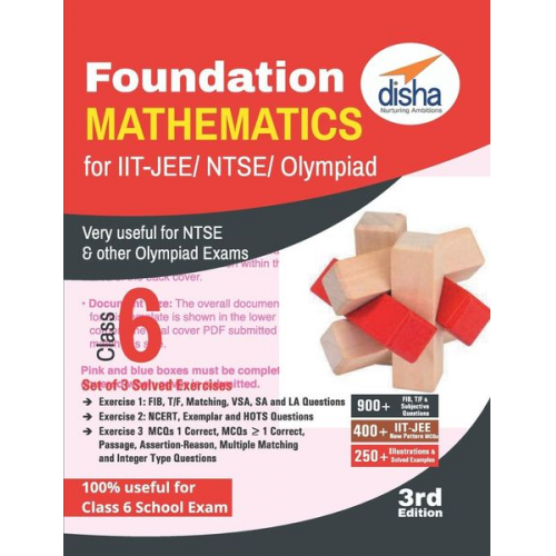 Disha Experts - Foundation Mathematics for IIT-JEE/ NTSE/ Olympiad Class 6 - 3rd Edition