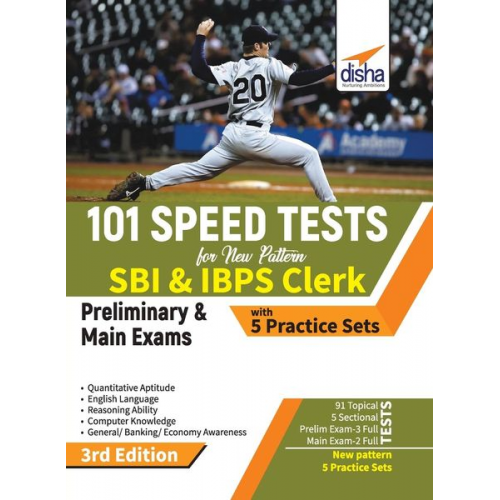 Disha Experts - 101 Speed Tests for New Pattern SBI & IBPS Clerk Preliminary & Main Exams with 5 Practice Sets 3rd Edition