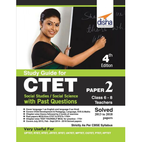 Disha Experts - Study Guide for CTET Paper 2 (Class 6 - 8 Teachers) Social Studies/ Social Science with Past Questions 4th Edition