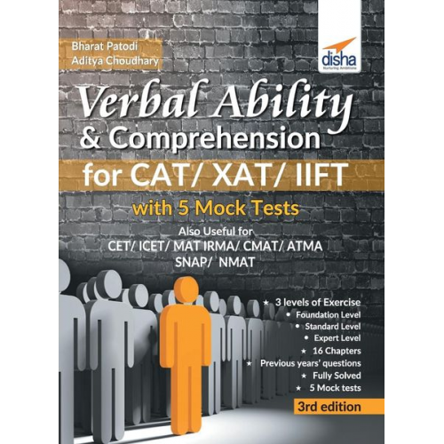 Bharat Patodi Aditya Choudhary - Verbal Ability & Comprehension for CAT/ XAT/ IIFT with 5 Mock Tests 3rd Edition