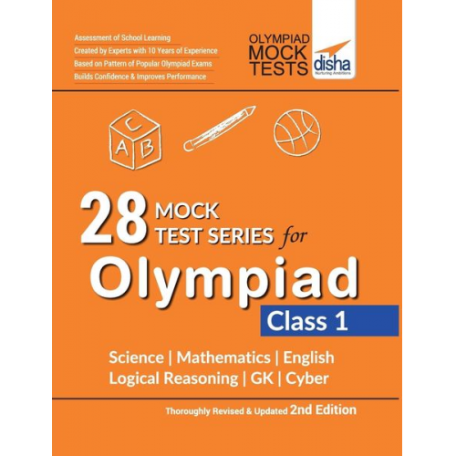 Disha Experts - 28 Mock Test Series for Olympiads Class 1 Science, Mathematics, English, Logical Reasoning, GK & Cyber 2nd Edition