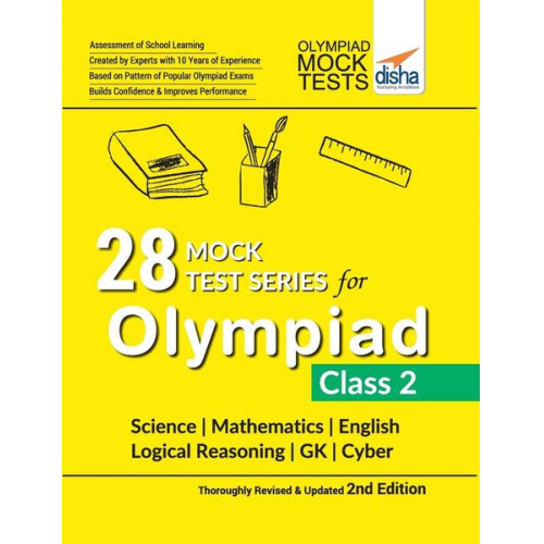 Disha Experts - 28 Mock Test Series for Olympiads Class 2 Science, Mathematics, English, Logical Reasoning, GK & Cyber 2nd Edition