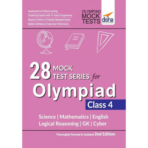 Disha Experts - 28 Mock Test Series for Olympiads Class 4 Science, Mathematics, English, Logical Reasoning, GK & Cyber 2nd Edition