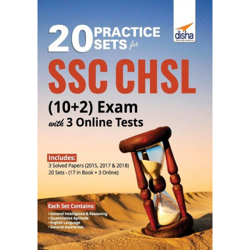 Disha Experts - 20 Practice Sets for SSC CHSL (10 + 2) Exam with 3 Online Tests