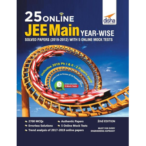 Disha Experts - 25 Online JEE Main Year-wise Solved Papers (2019 - 2012) with 5 Online Mock Tests 2nd Edition