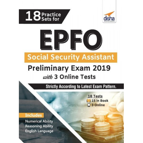 Disha Experts - 18 Practice Sets for EPFO Social Security Assistant Preliminary Exam 2019 with 3 Online Tests