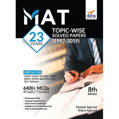 Disha Experts - MAT 23 years Topic-wise Solved Papers (1997-2019) 8th Edition