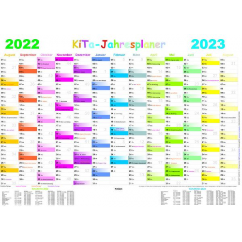 Kita-Jahresplaner 2022/2023-Set