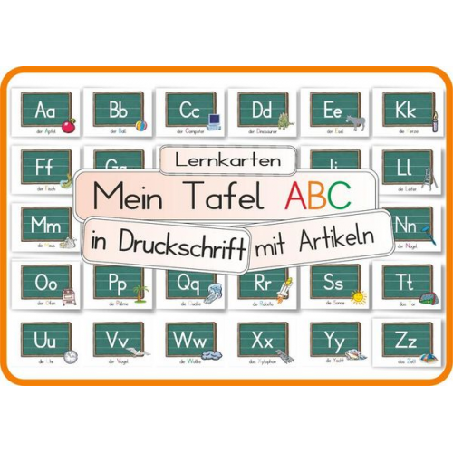 Helga Momm - Mein Tafel ABC in Druckschrift mit Artikeln