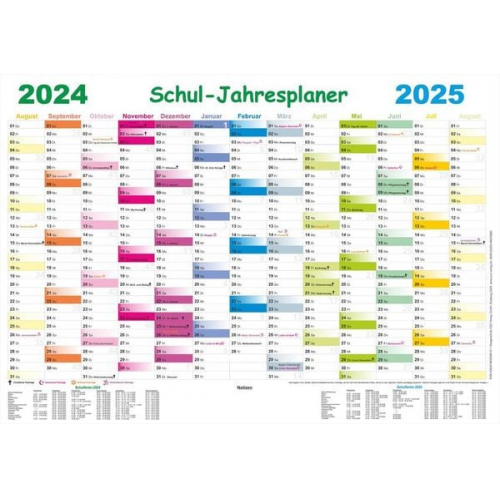 Schul-Jahresplaner 2024/2025