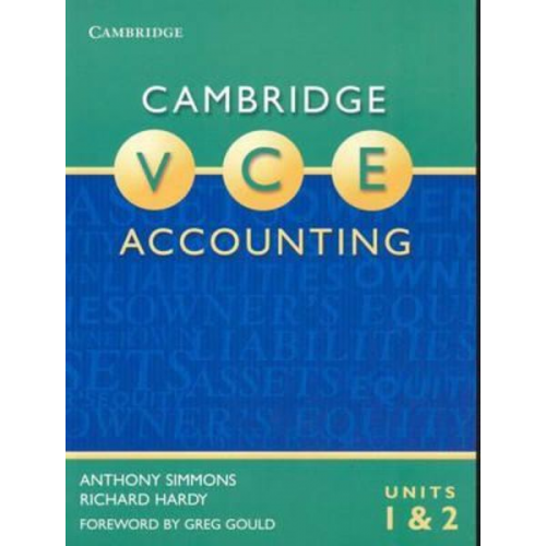 Anthony Simmons Richard Hardy - Cambridge Vce Accounting Units 1 and 2