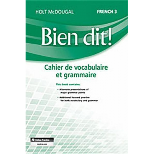 Vocabulary and Grammar Workbook Student Edition Level 3