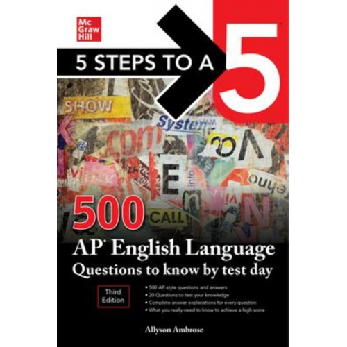 Allyson Ambrose - 5 Steps to a 5: 500 AP English Language Questions to Know by Test Day, Third Edition