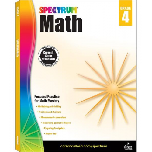 Spectrum Math Workbook, Grade 4