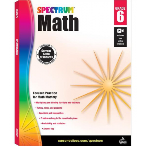 Spectrum Math Workbook, Grade 6