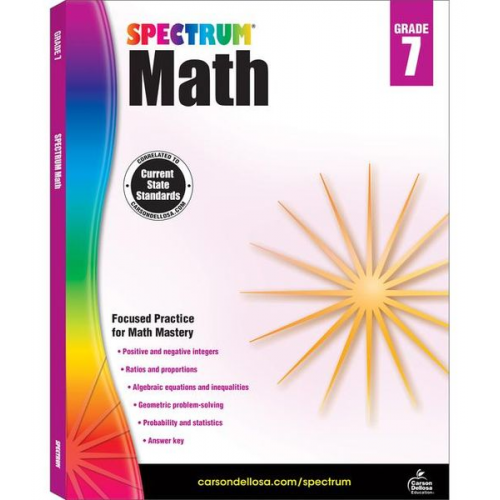 Spectrum Math Workbook, Grade 7