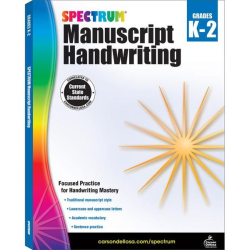 Spectrum Manuscript Handwriting, Grades K - 2