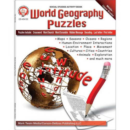 World Geography Puzzles, Grades 6 - 12