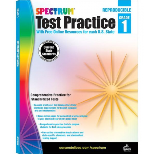 Spectrum Carson Dellosa Education - Spectrum Test Practice, Grade 1