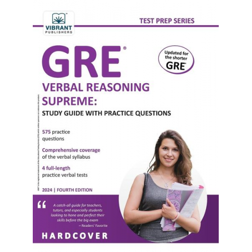 Vibrant Publishers - GRE Verbal Reasoning Supreme Study Guide with Practice Questions