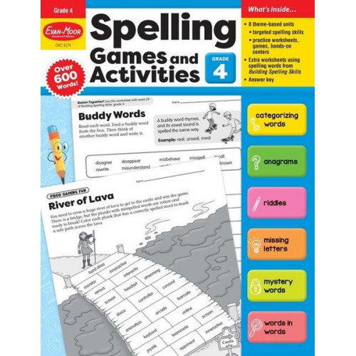 Educational Publishers Evan-Moor - Spelling Games and Activities, Grade 4 Teacher Resource