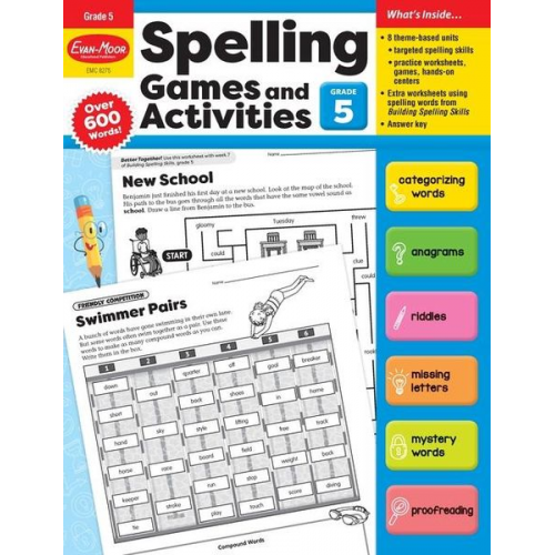 Educational Publishers Evan-Moor - Spelling Games and Activities, Grade 5 Teacher Resource