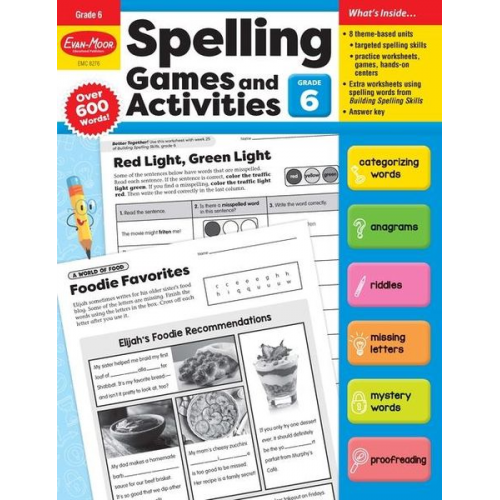 Educational Publishers Evan-Moor - Spelling Games and Activities, Grade 6 Teacher Resource