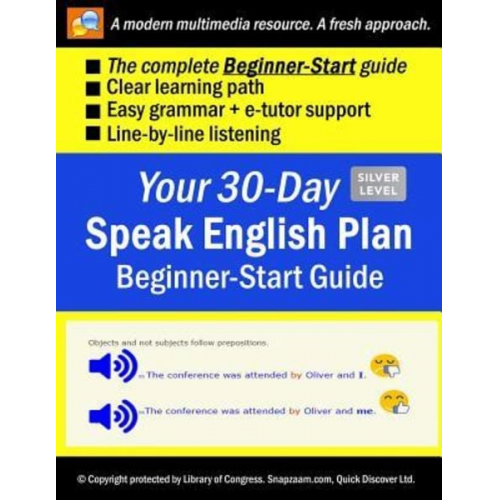 Quick Discover Ltd - Your 30-Day Speak English Plan (BEGINNER-START Guide), Silver