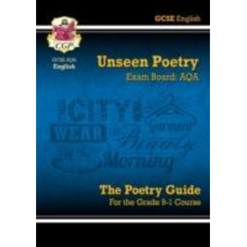 Cgp Books - GCSE English AQA Unseen Poetry Guide - Book 1 includes Online Edition