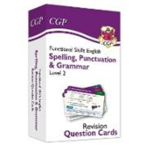 Cgp Books - Functional Skills English Revision Question Cards: Spelling, Punctuation & Grammar - Level 2