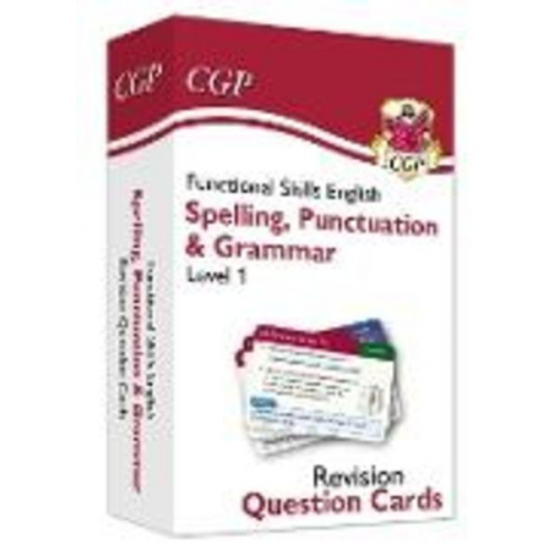 Cgp Books - Functional Skills English Revision Question Cards: Spelling, Punctuation & Grammar - Level 1